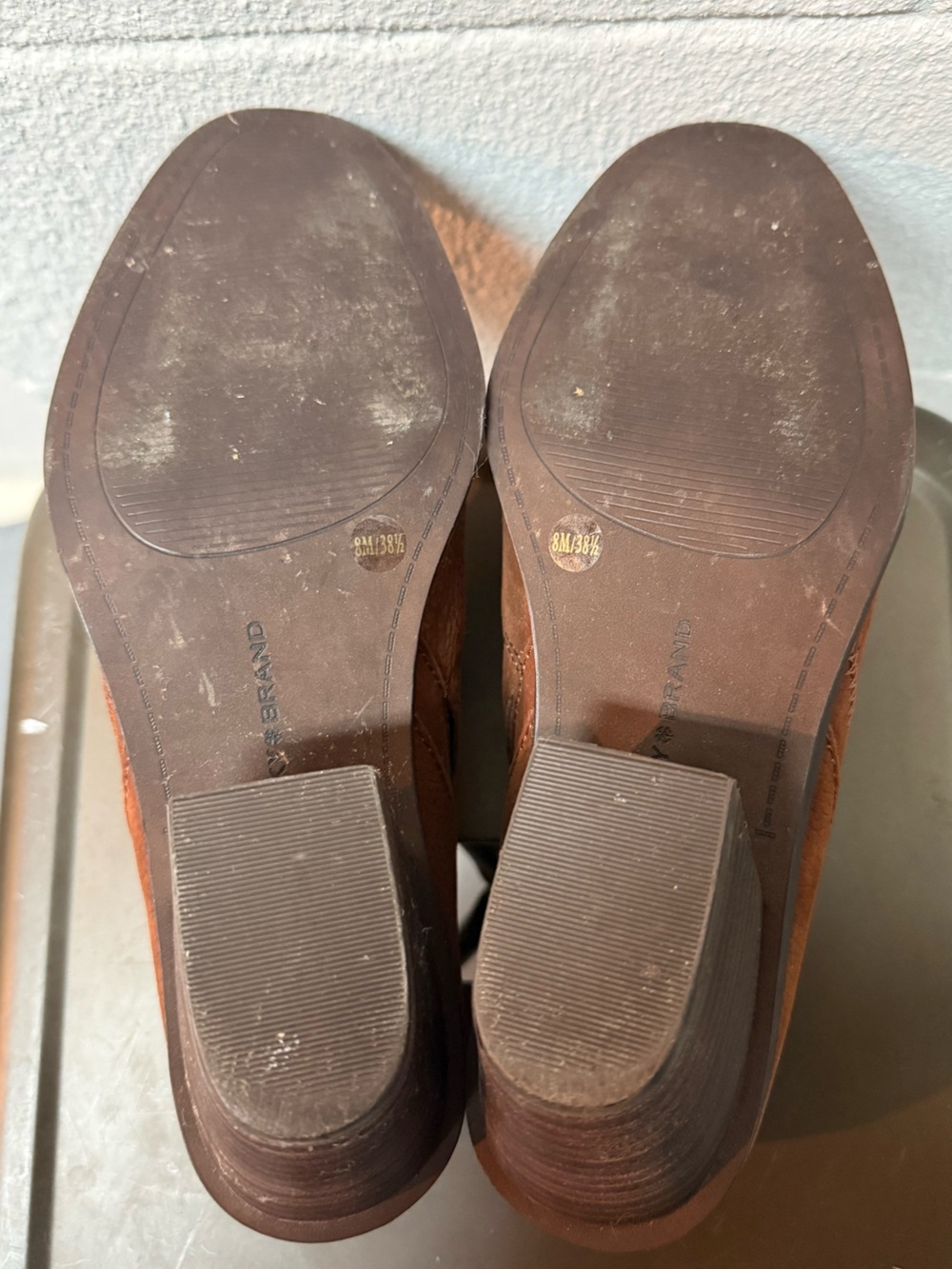Lucky Brand Women's Rust Brown Suede Ankle Slip-On Booties - Picture 6 of 7